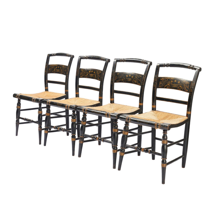 Set of four Connecticut Valley Hitchcock side chairs (c. 1830)