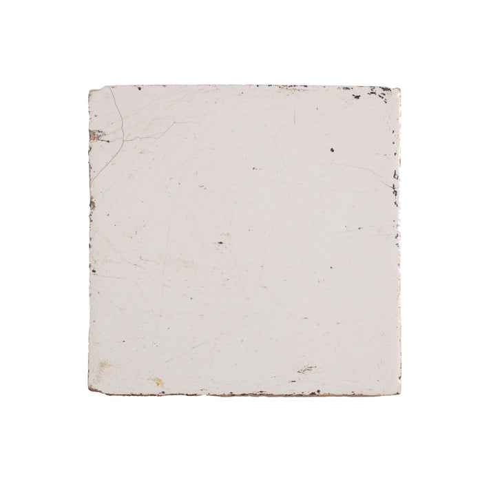 Single white Delft faience tile (c. 1800's)