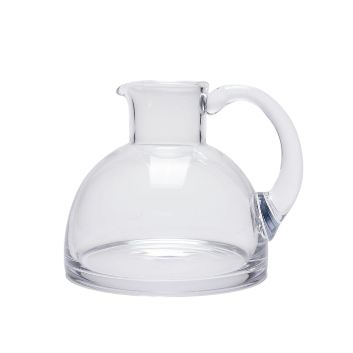 Hemispheric crystal pitcher with applied handle by Sèvres (c. 1970)