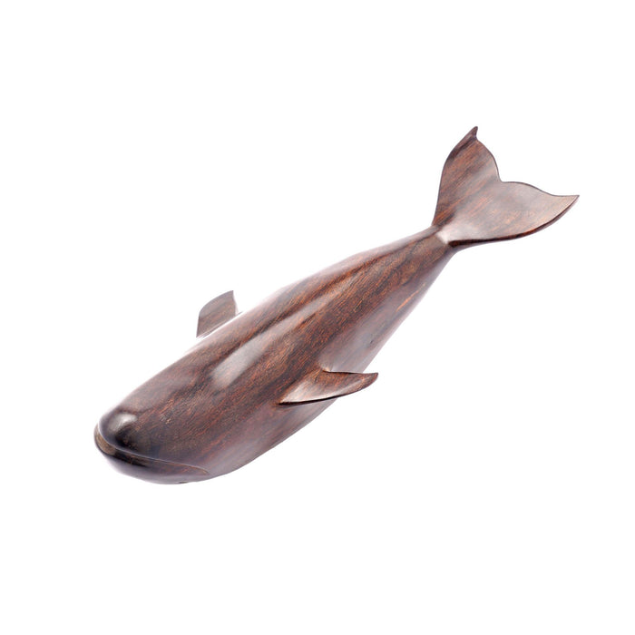 Carved ironwood sculpture of a whale (c. 1950)