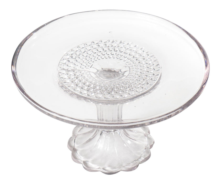 American Pressed Flint Glass Pastry Stand (c. 1860)