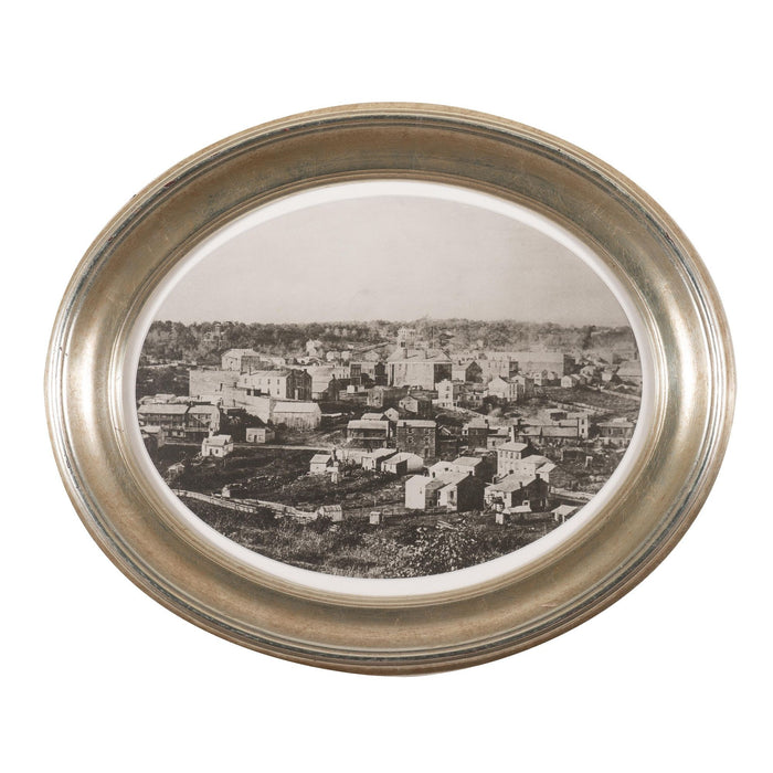 Oval Framed Photograph of Mineral Point, Wisconsin (1850-75)