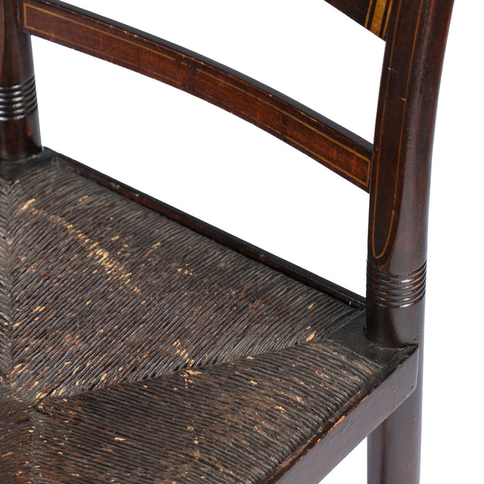 Connecticut Valley Hitchcock rush seat side chair (c. 1820)