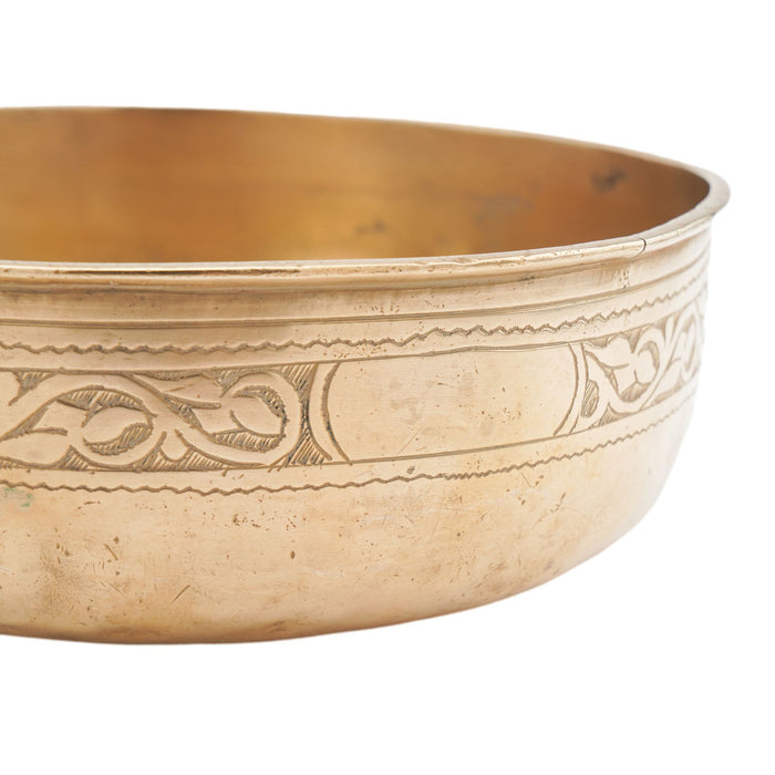 Continental cast & turned bronze basin (1800's)