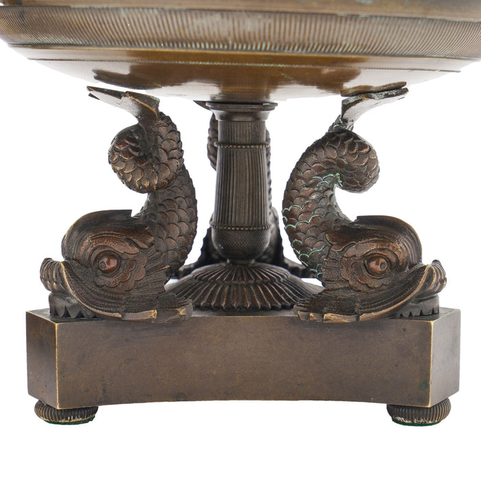 Pair of French Neoclassic bronze tazzas (c. 1800-25)