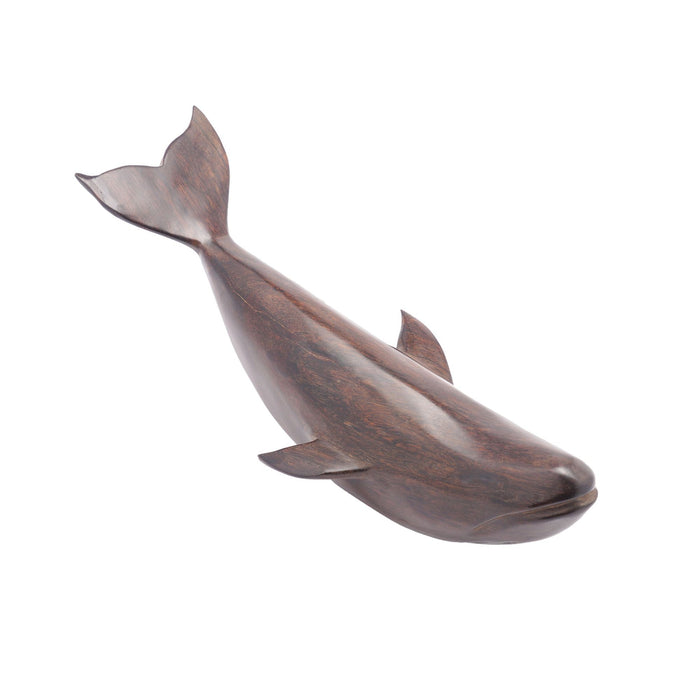 Carved ironwood sculpture of a whale (c. 1950)