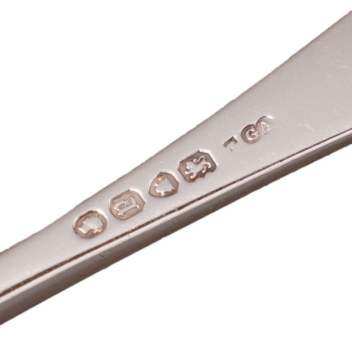 English sterling silver fork and knife fish set by Chawner & Co (1856)