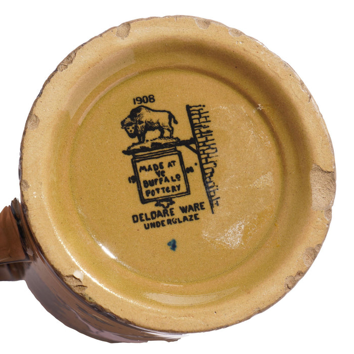 Deldare Ware "Breaking Cover" hunt scene mug by Buffalo Pottery (1908)
