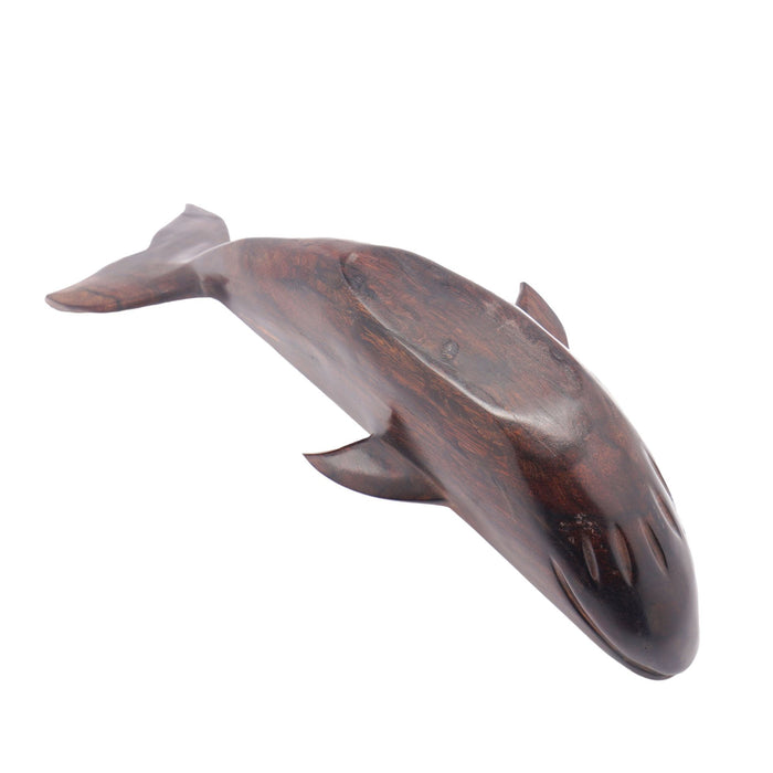 Carved ironwood sculpture of a whale (c. 1950)