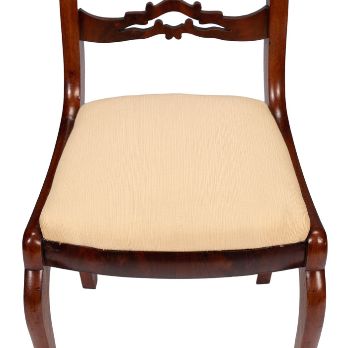 Pair of Boston slip seat mahogany side chairs (1830-45)