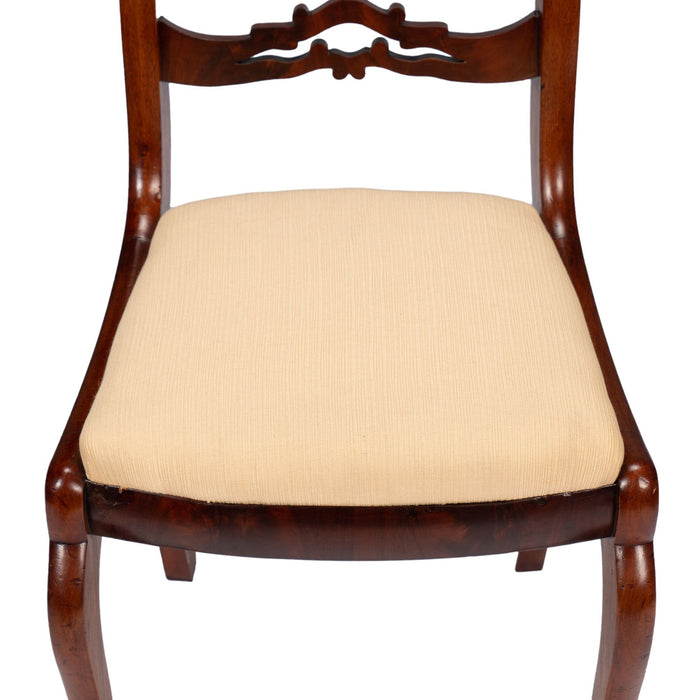 Pair of Boston slip seat mahogany side chairs (c. 1830-45)