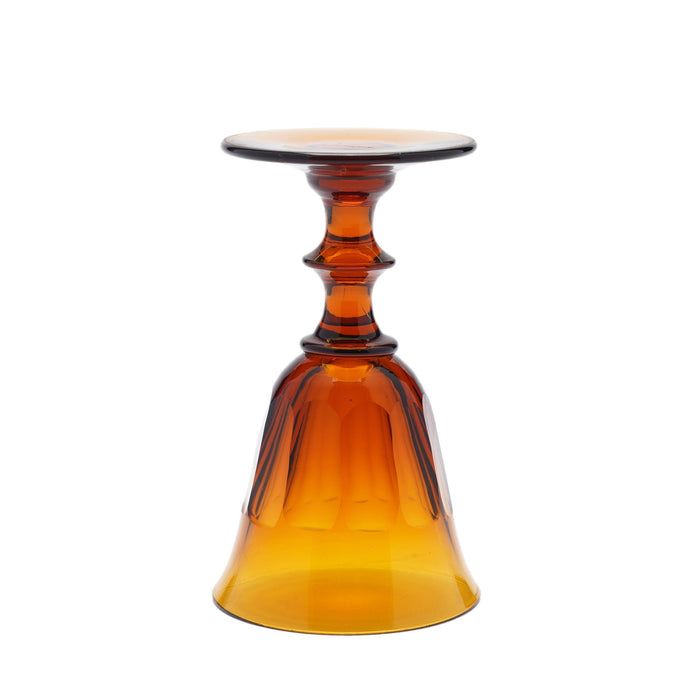 Set of amber glass stemware with decanter attributed to Phineas Dummer (c. 1830)