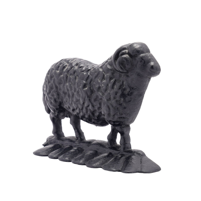 English Victorian cast iron ram doorstop (c. 1880)