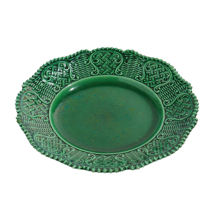 English majolica dessert plate (c. 1840)