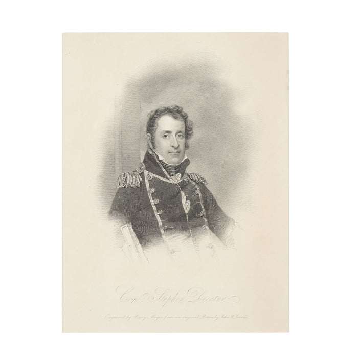 Engraving of Commodore Stephen Decatur by John Jarvis (c. 1825)