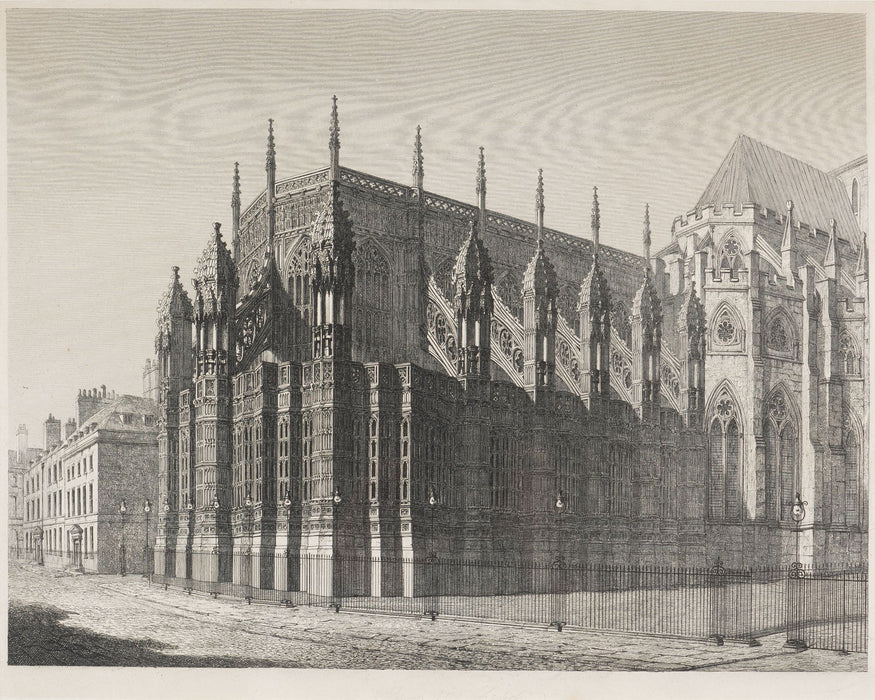 Engraving of the Abbey Church of Westminster by John Coney (1820)