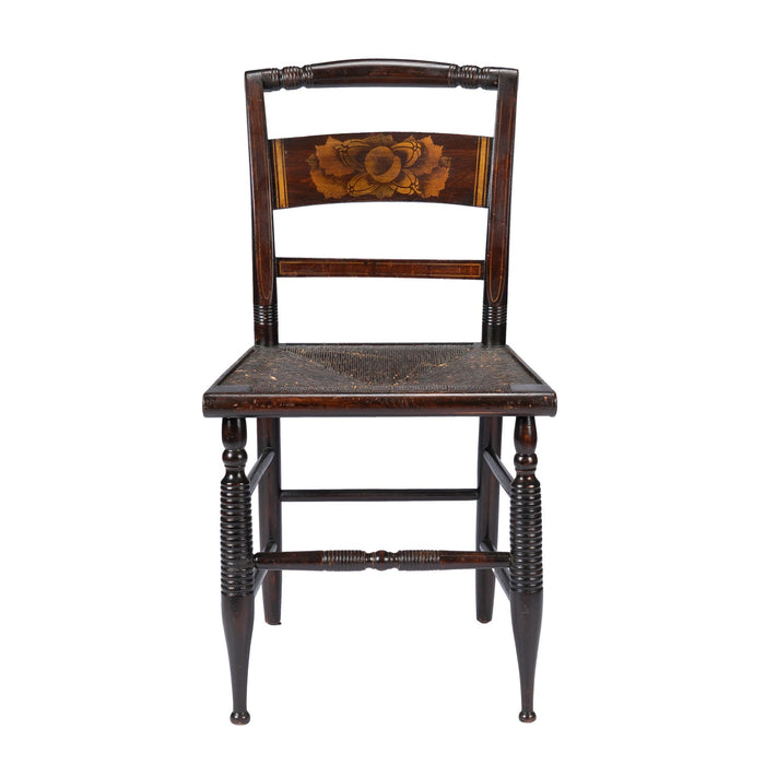 Connecticut Valley Hitchcock rush seat side chair (1820)