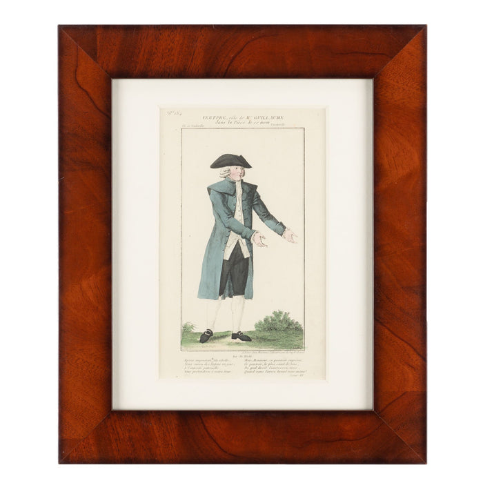 Pair of French hand colored theatrical engravings (c. 1800)