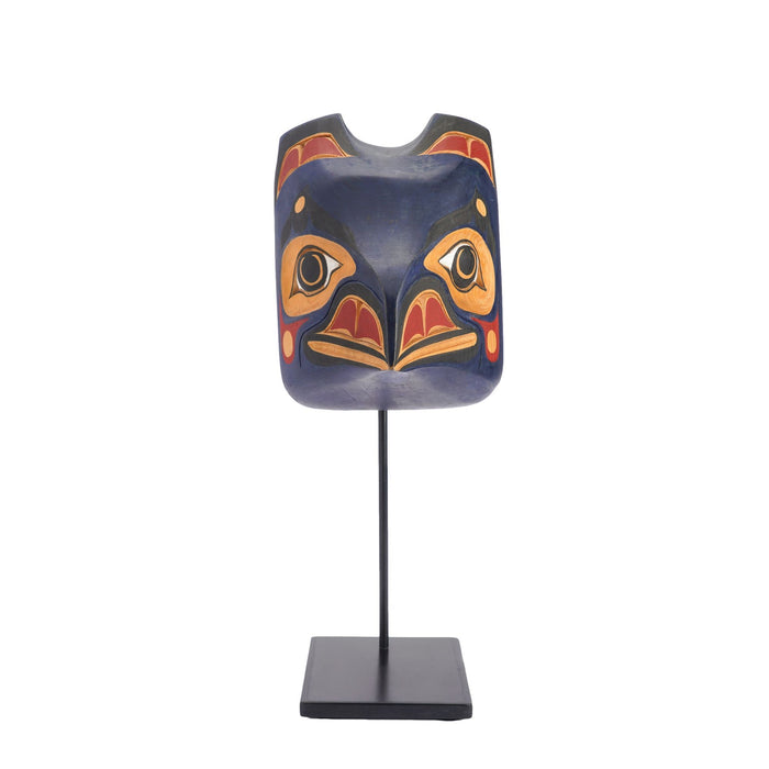 Native American Tsimshian carved wood raven mask (1950-2000)