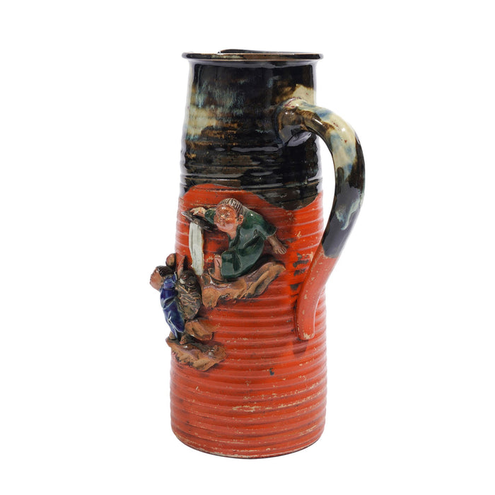 Japanese Sumida Gawa ceramic pitcher (c. 1890-1910)