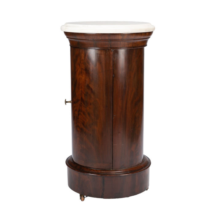 English pillar commode with marble top (1820)