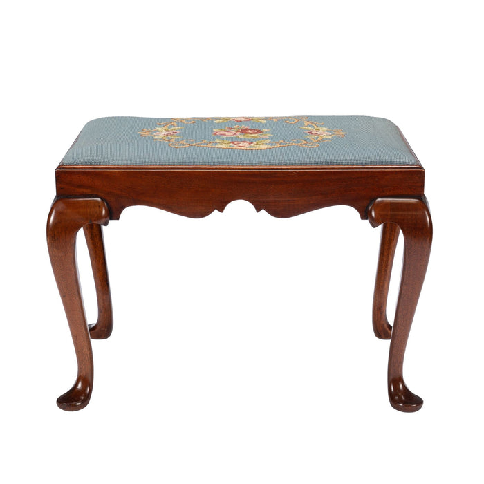 American Queen Anne style slip seat mahogany stool (1900-50)