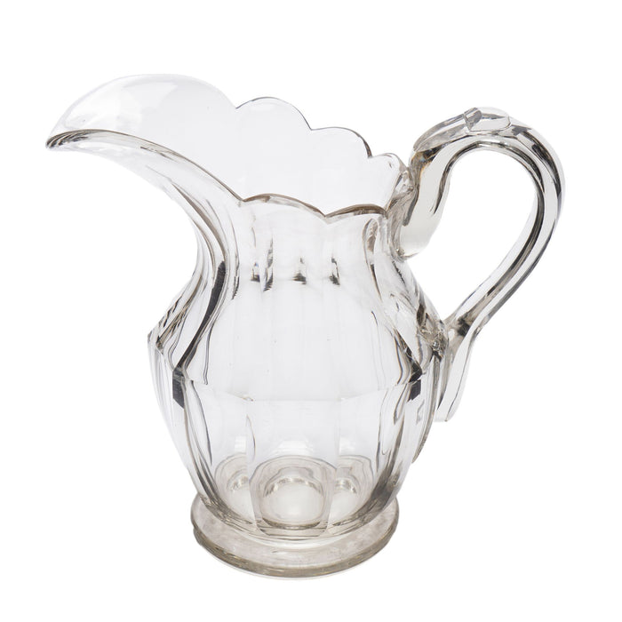 Anglo-Irish blown & cut glass pitcher (c. 1800)