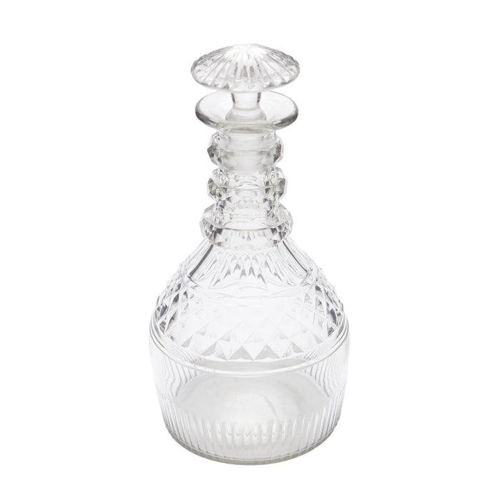 Anglo-Irish blown & cut glass decanter (c. 1790-1810)