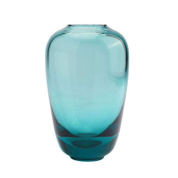 Karhula blue-green blown art glass vase (1940's)