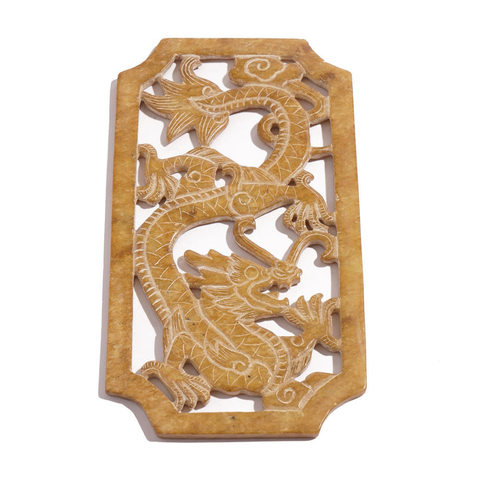 Chinese carved jade plaque or amulet