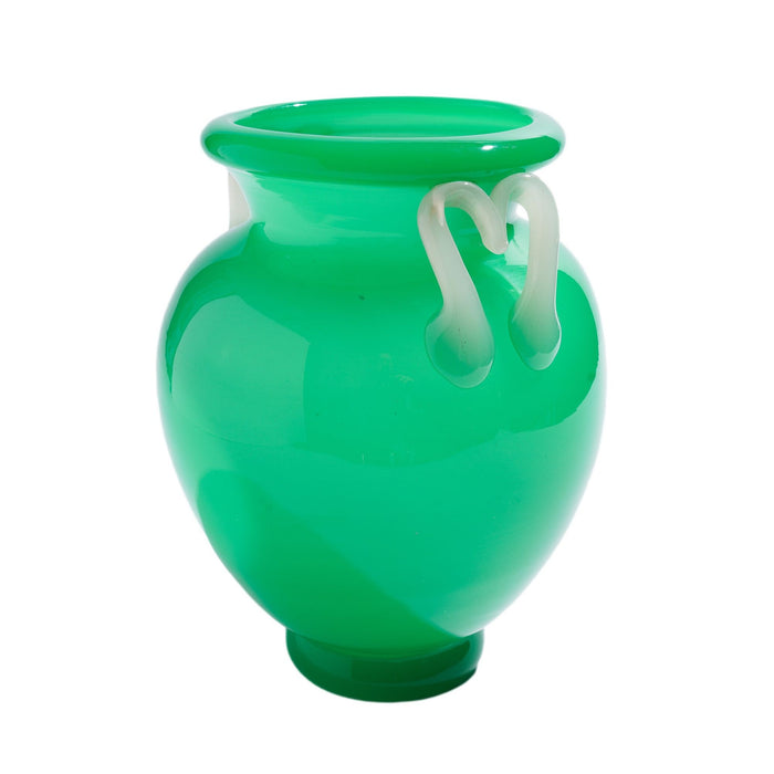 Large jade glass amphora by Steuben (c. 1920)