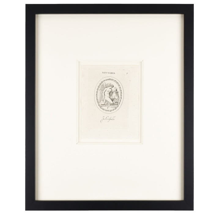 Pair of Roman intaglio engravings by Leonardo Agostini (1685-1793)