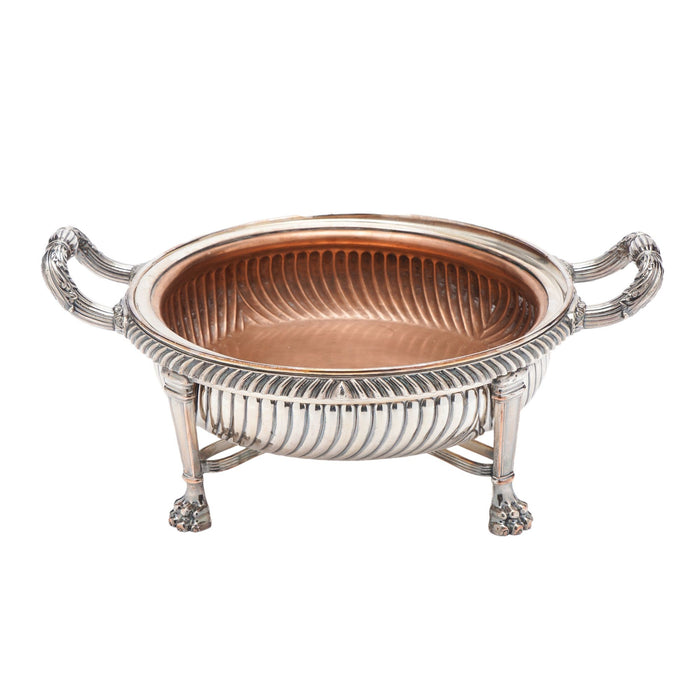 English Sheffield footed serving bowl (c. 1825)