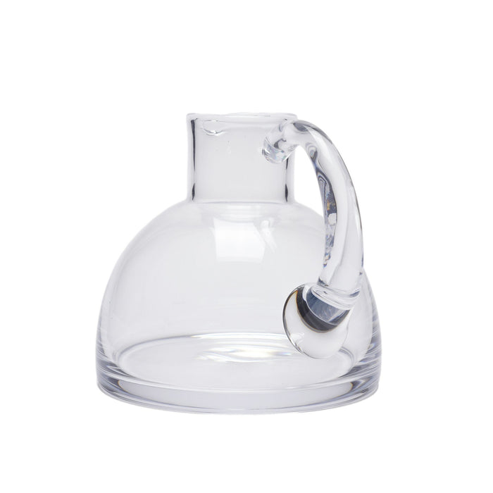 Hemispheric crystal pitcher with applied handle by Sèvres (c. 1970)