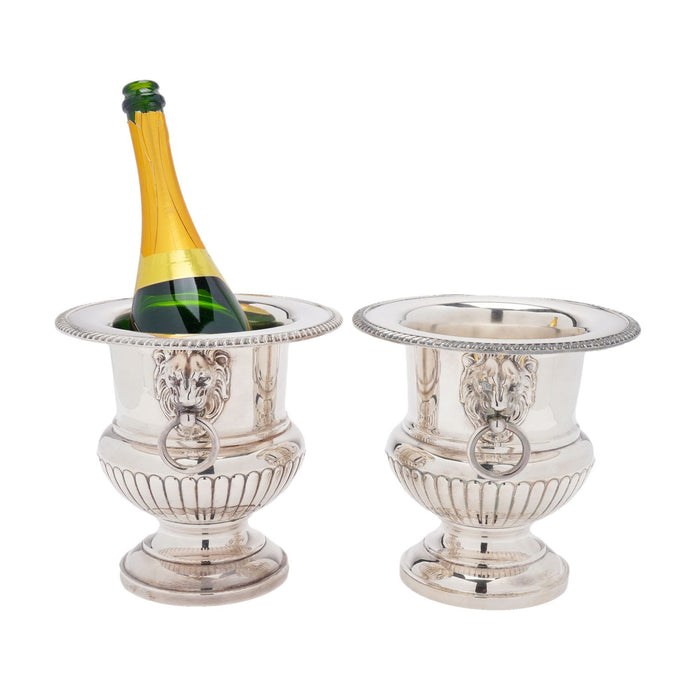 Pair of English Sheffield wine coolers (c. 1900-50)