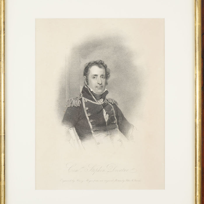 Engraving of Commodore Stephen Decatur by John Jarvis (c. 1825)