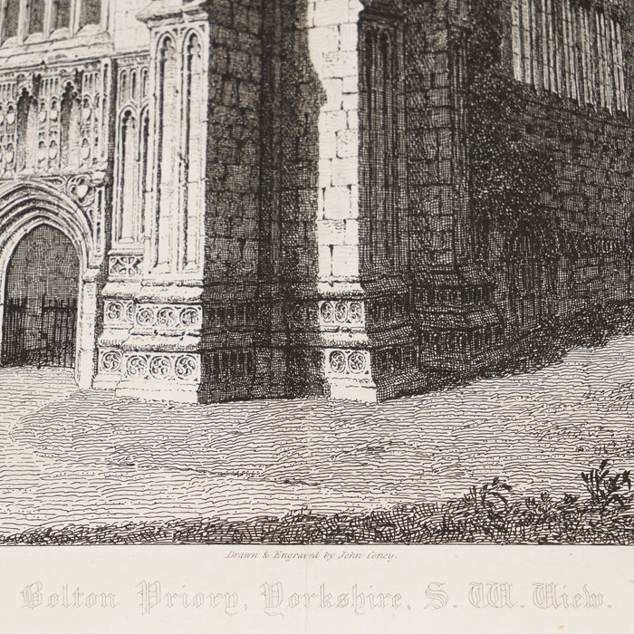 Bolton Priory, Yorkshire, S.W. View by John Coney (1828)