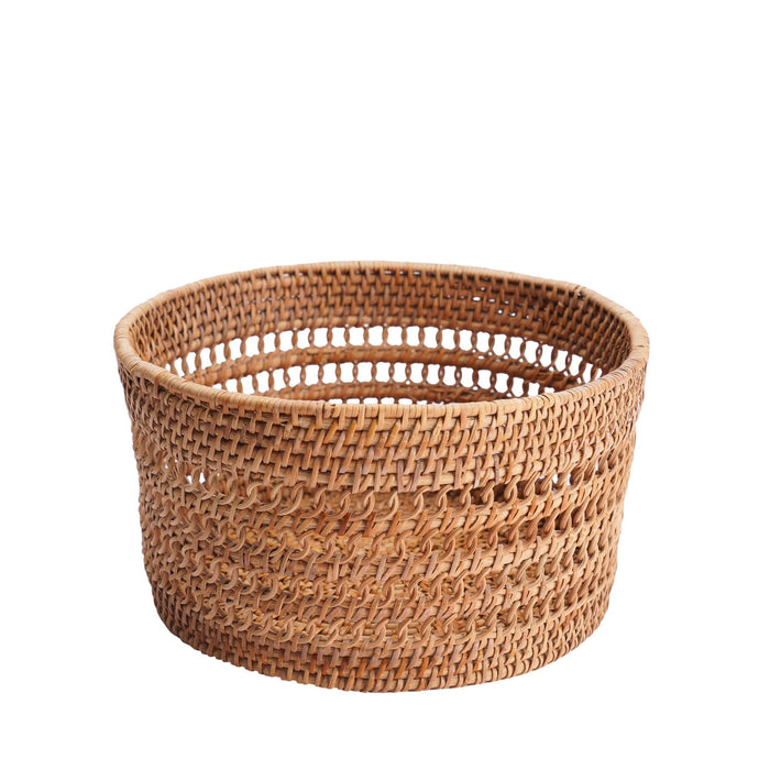 Vintage Southeast Asian woven circular basket (1900's)
