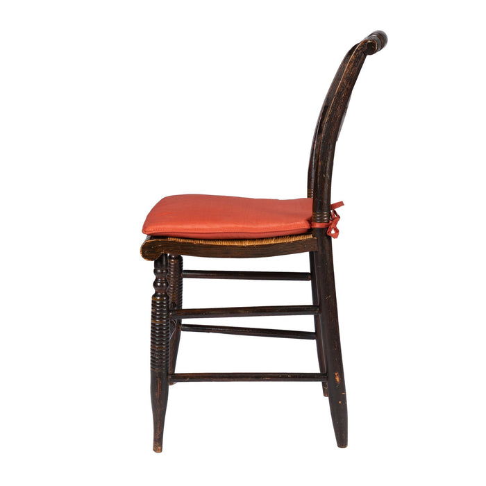 Connecticut Valley rush seat painted Hitchcock side chair (c. 1830)