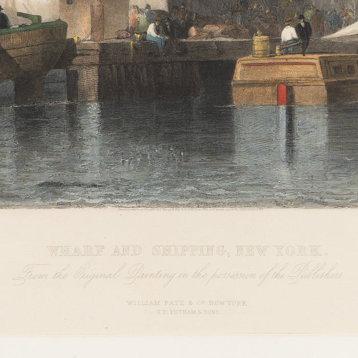 Wharf and Shipping, New York by H.S. Beckwith (1869)