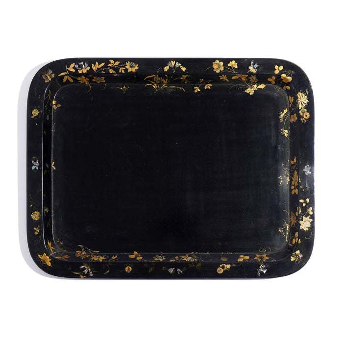 English paper mache tea tray (c. 1830)