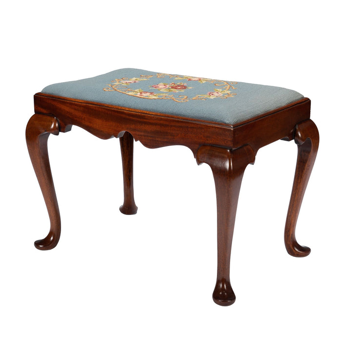 American Queen Anne style slip seat mahogany stool (1900-50)