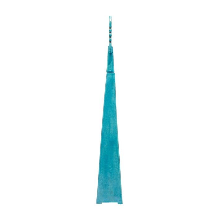 Turquoise glazed studio ceramic two part obelisk (c. 1950)