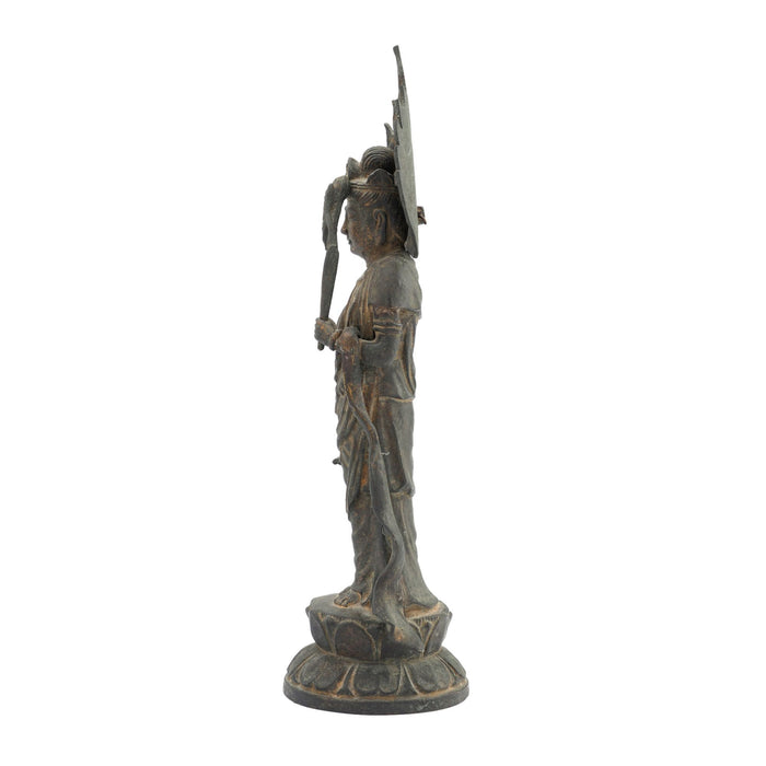 Japanese cast bronze statue of a Bodhisattva (1780-1800)