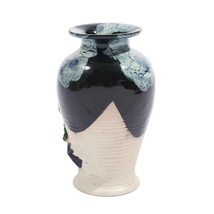 Japanese Sumida Gawa vase with a climbing figure (c. 1890)