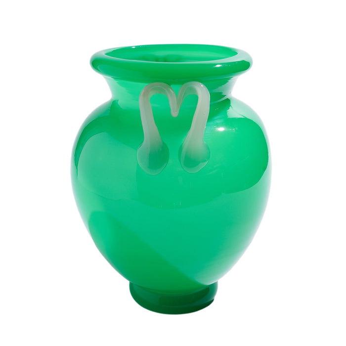 Large jade glass amphora by Steuben (c. 1920)