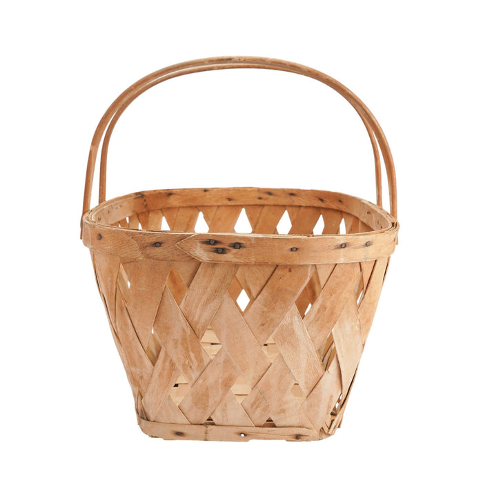 Split oak double handle basket attributed to Longaberger (1920-40)