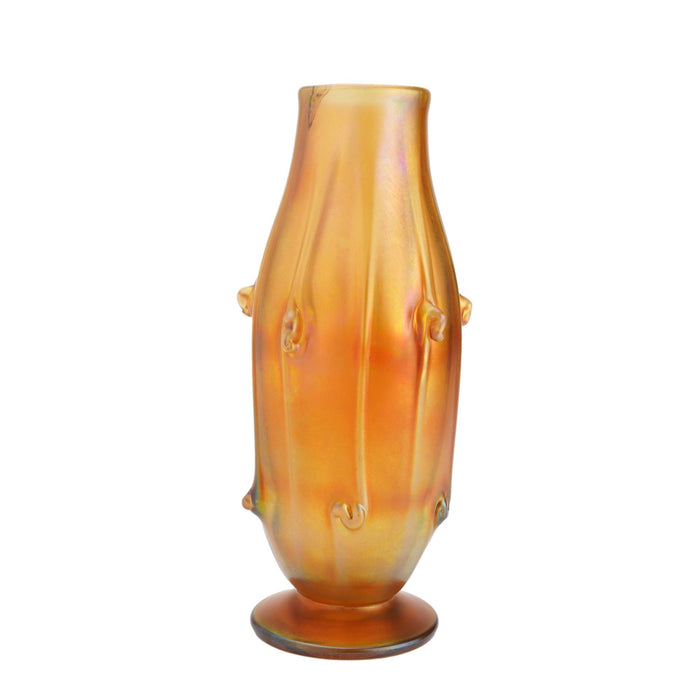 Iridescent gold Favrile glass vase by Louis Comfort Tiffany (c. 1900)