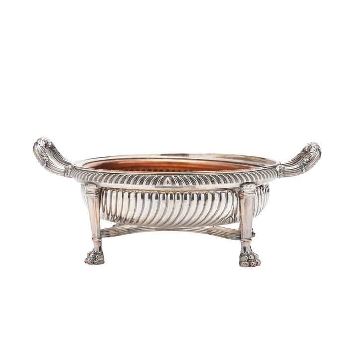 English Sheffield footed serving bowl (c. 1825)