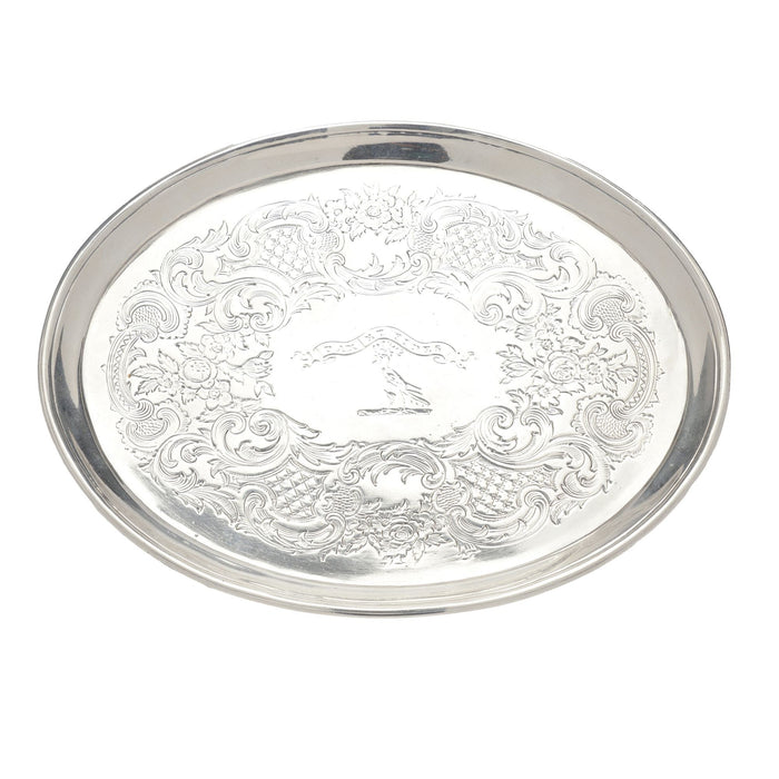 English George III sterling footed salver by Robert Garrard & John Wakelin (c. 1792)